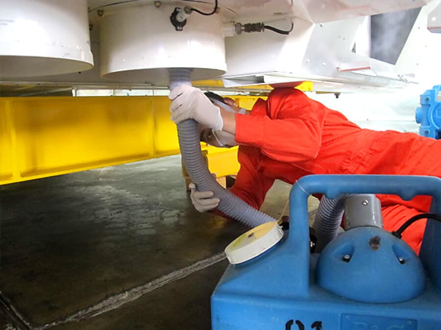 Working under the simulator