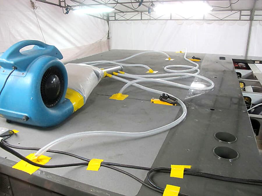 Drying with air movers