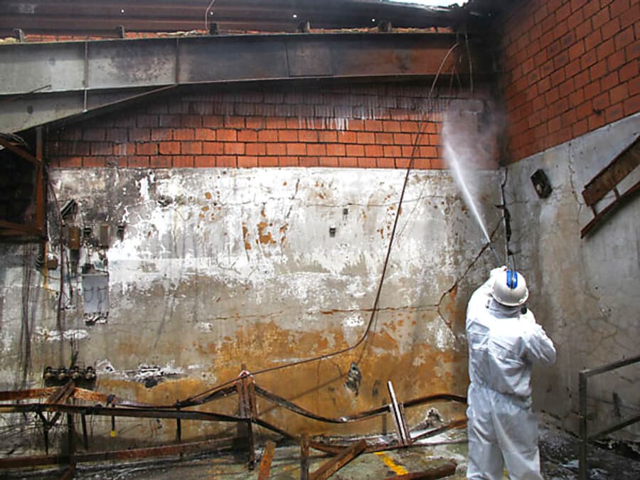 Lab decontamination after removal