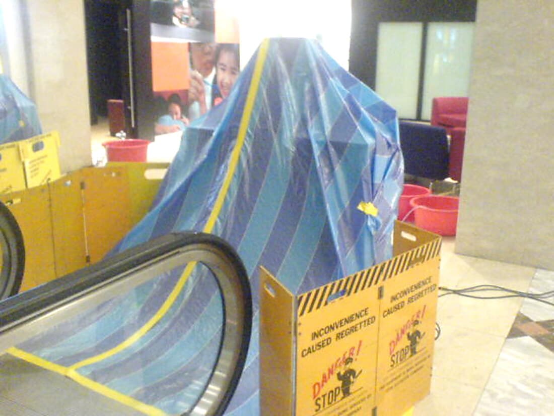 Rapid Escalator Water Damage Recovery: DRS’s Effective Solution in a Singapore Bank project photo