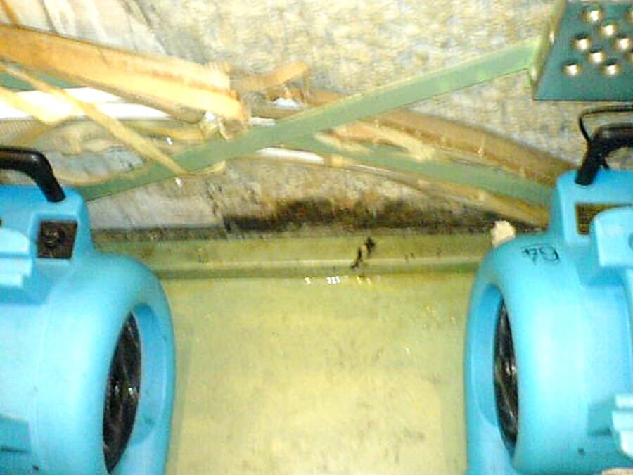 Air movers deployed for drying