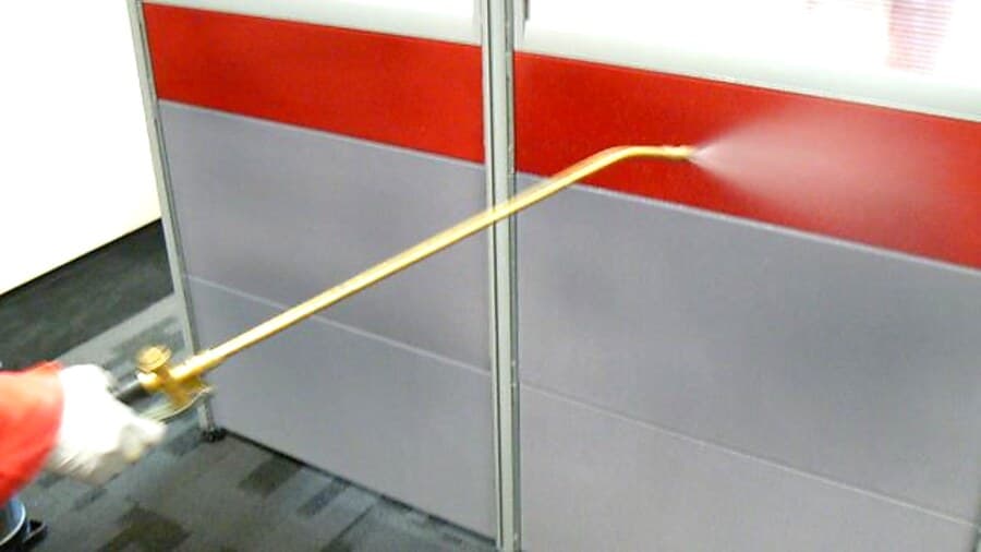 Treating office partition panels
