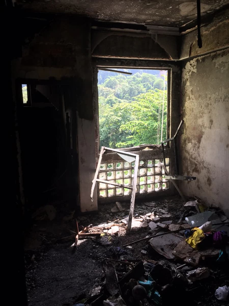 Fire & Smoke Damage Restoration: before restoration