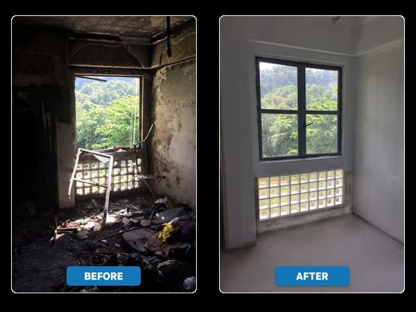 Residential fire & soot restoration project